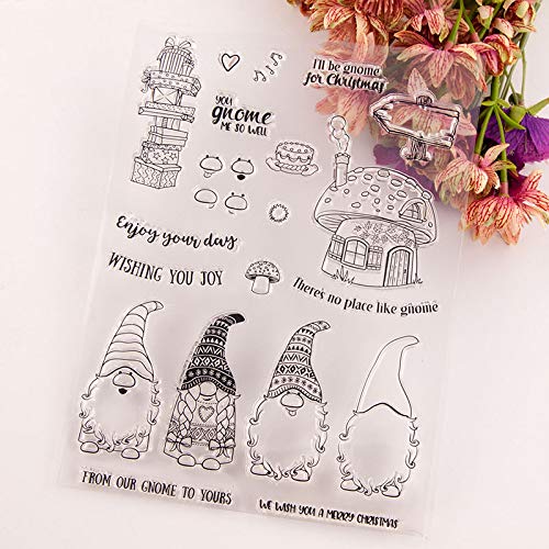Joyful Home Gnome Clear Stamp for Christmas Scrapbooking