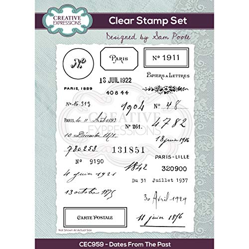 Sam Poole Past Dates Clear Stamp Set (A5)