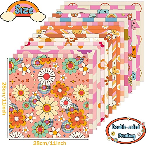 Haooryx 60PCS Retro Boho Floral Scrapbook Paper