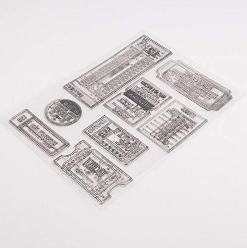 Joyful Home Ticket Background Clear Stamp for Scrapbooking