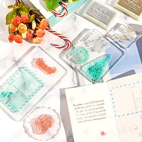 Whaline Clear Acrylic Stamp Block Set, 4-Pack