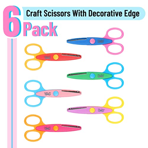 Decorative Edge Craft Scissors, 6 Pack, Zig Zag