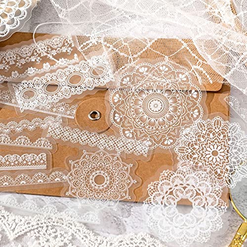 Vintage Lace Scrapbook Stickers - 180pcs