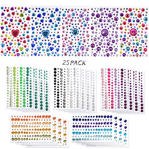 Self-Adhesive Rhinestone Stickers - 2800PCS - Multi-Color Gems