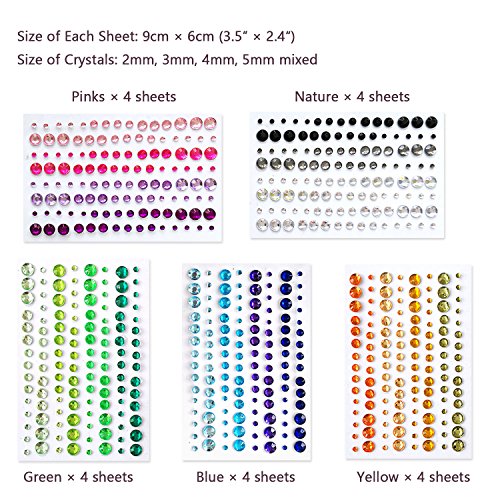 Self-Adhesive Rhinestone Stickers - 2800PCS - Multi-Color Gems