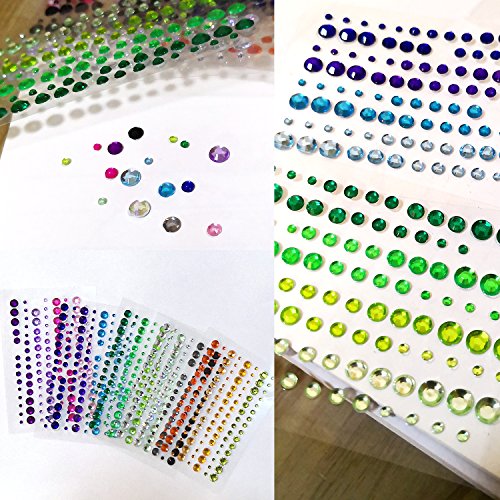 Self-Adhesive Rhinestone Stickers - 2800PCS - Multi-Color Gems