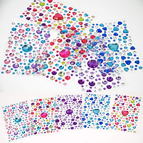 Self-Adhesive Rhinestone Stickers - 2800PCS - Multi-Color Gems