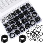 360 Pcs Black Rubber O Ring Assortment Kit