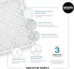 16x25 Air Filter MERV 8, 6 Pack