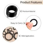 360 Pcs Black Rubber O Ring Assortment Kit