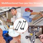 Four-Jaw Basin Wrench Set for Tight Spaces