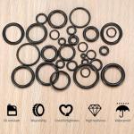 360 Pcs Black Rubber O Ring Assortment Kit
