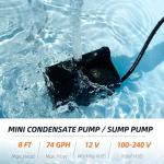 Compact Automatic Sump Pump with Water Sensor