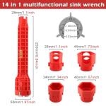 14-in-1 Multi-Tool Faucet Wrench for Kitchens
