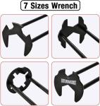 2pcs Multifunctional Basin Wrench Set for Tight Spaces