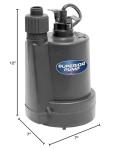 Superior Pump 1800GPH Submersible Utility Pump