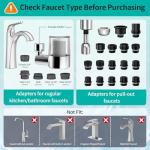 CECEFIN 720 Swivel Faucet Water Filter with Adapters