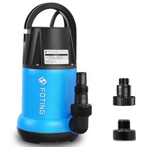 1HP Submersible Water Pump for Pools and Basements