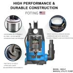 1HP Submersible Water Pump for Pools and Basements