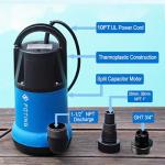 1HP Submersible Water Pump for Pools and Basements