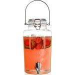 DEAYOU Glass Beverage Dispenser with Spigot, 0.8 Gallon