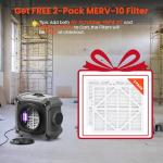 Abestorm Air Scrubber with UV-C Light & Filters