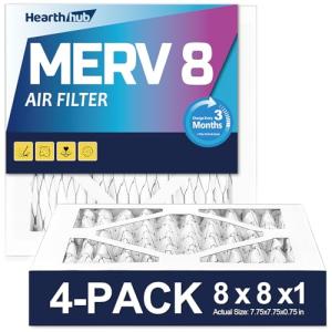 Hearthhub MERV 8 Furnace Air Filters 4 Pack