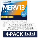 Hearthhub MERV 13 8x8 Air Filters - 4 Pack