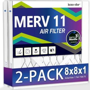 MERV 11 Air Filter 8x8x1 (2-Pack)