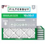 Filterbuy 10x10x1 MERV 8 Air Filter 6-Pack