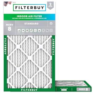 Filterbuy 10x32x1 MERV 8 Air Filters (2-Pack)