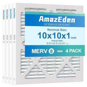10x10x1 MERV 8 Air Filter 4 Pack