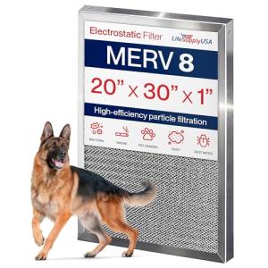 20x30x1 Washable Electrostatic Air Filter, MERV 8