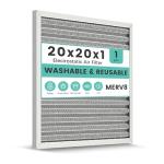 Washable 20x20x1 Electrostatic Furnace Filter, MERV 8