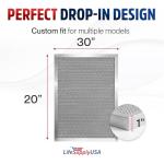 20x30x1 Washable Electrostatic Air Filter, MERV 8