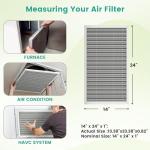 Washable MERV 8 HVAC Air Filter 12x24x1