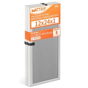 WATTRIP 12x24 Reusable MERV 8 Air Filters