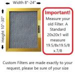 CARTER Gold MERV 8 Washable HVAC Filter 16x30x1