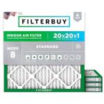 20x20x1 MERV 8 Air Filters - 4-Pack