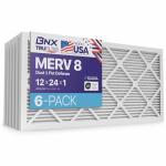 BNX TruFilter 12x24x1 MERV 8 Air Filters (6-Pack)