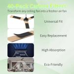 Flurose 40 Pack Ceiling Fan Dust Filters