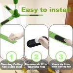 10 Pack Activated Charcoal Ceiling Fan Filters