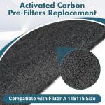 Pangda 4 Pack Activated Carbon Pre Filters for Winix