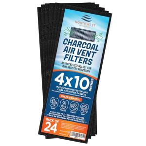 Activated Carbon Vent Filters - 24-Pack 4"x10