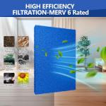 Reusable Air Filter 20x30x0.5, MERV 6, 2 Pack