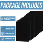 12-Pack Activated Carbon Pre-Filters for Winix