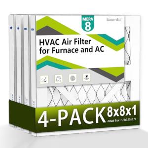 Komashr 4-Pack 8x8x1 MERV 8 Air Filters