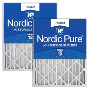 Nordic Pure MERV 12 AC Furnace Filters, 2 Pack