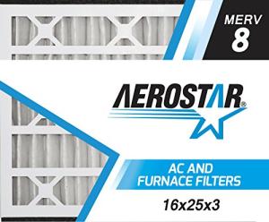 Aerostar MERV 8 Pleated HVAC Filters, 3 Pack