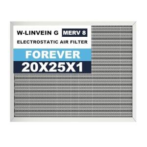 20x25x1 Washable Electrostatic Air Filter MERV 8